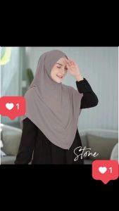 JILBAB SEGITIGA INSTAN JERSEY | HIJAB SEGITIGA INSTAN JERSEY | KERURDUNG SEGITIGA INSTAN JERSEY PREMIUM
