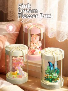 YUGAO | Lighted Mini Building Block Flower Box Ornament Creative Gift