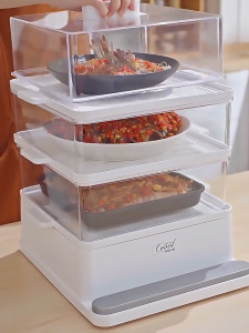 CEOOL 16L Electric Food Steamer Cooker 3 Layers Touch Screen Smart Safety Fast Heating 800W