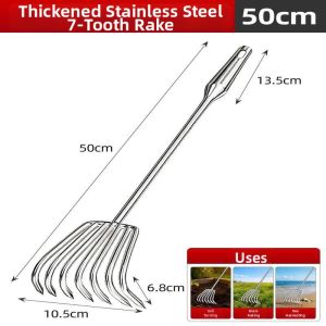 Stainless Steel Weeder Rake Long Handle