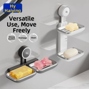 Hayan | Suction Dual Layer Wall-Mounted Soap Box