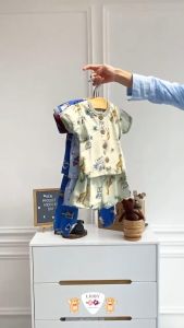 Libby Rocco Boy Set Combi Motif - Setelan Bayi dan Anak Baju Pendek Celana Panjang SNI