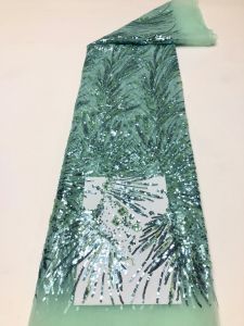 African Beads Mesh Lace Fabric 2025 High Quality French Sequins Lace Fabric 5 Yards For Nigerian Wedding Dresses Sewing
