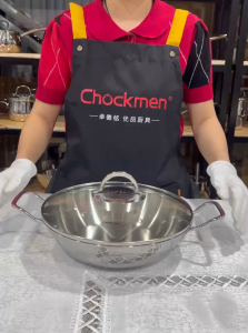 Chảo 26cm CHOCKMEN chảo CHOCKMEN chảo xào 2 quai chảo xào inox 3 lớp chảo xào 3 lớp