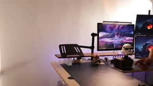 Meewoo Aluminum Height Adjustable Desktop Arm Monitor Holder Plus Laptop Stand Full Motion Mount