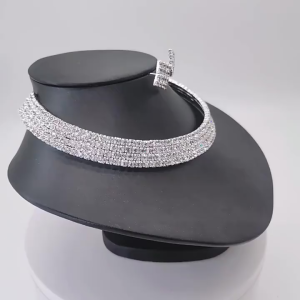 4 pieces/pack Bridal Jewelry Set Necklace Bracelets Ring Earrings Set Super Gorgeous Diamond Luxury