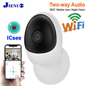 JIENUO IP Camera WIFI HD Wide Angle Cctv Surveillance Securtiy IPCam Indoor Infrared Night Vision Wireless Audio Home Cam ICSee