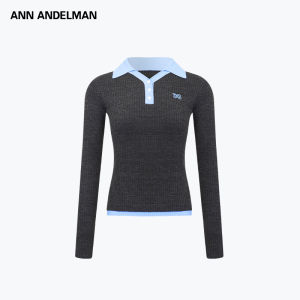 ANN ANDELMAN | Fitted Polo-collar Knitted Sweater