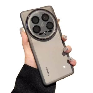 Ultra-Thin Silicone Phone Case for Xiaomi 14 Ultra Full Cover Anti-Fall Transparent Womens Model with Lens Film Redmi K70/K60 K50