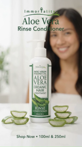 Immortality Aloe Vera Rinse Conditioner 100ml/250ml | Moisturizing Care for Dry Frizzy Hair