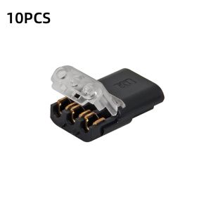 10/20/30pcs 3Pin Double Wire Plug in Connector 20-22AWG Pluggable Wire Connector with Locking Buckle Quick Disconnect Connector