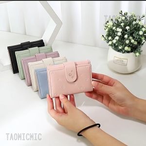 Ví nữ mini cầm tay TAOMICMIC chất liệu da PU cao cấp họa tiết dấu chân cún sức dễ thương