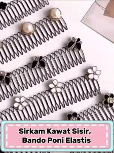 Hair Wire Comb Sirkam Kawat Sisir Bando Poni Elastis Aksesoris Rambut Pesta Wanita Korean Style