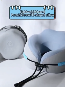 U-Shaped Memory Foam Neck Pillow Office Rest Pillow Family Travel Portable Memory Cotton Comfort Pillow Sleep Neck Pillow