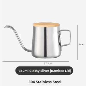 MONGDIO | Hand Pour Coffee Pot with Ear Hanger Japanese Style Narrow Mouth Home Use Small Long Spout Stainless Steel Brewing Pot