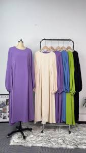 Middle East Muslim Womens Wear Plain Clothing Robe Abaya Dress Robe  MSL101
