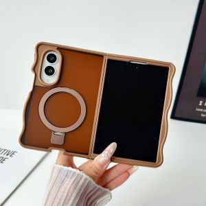 szhaiyu | 360 Magnetic Rotating Ring Bracket Phone Case for Samsung Galaxy Z Fold 8 7 6 Fold8 Ultra Wave Curly Frosted Translucent Cover