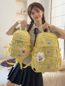 2025 New High Aesthetic Value Backpack for College Students Traveling Climbing Large Capacity Dual-Shoulder Bag Nylon Material