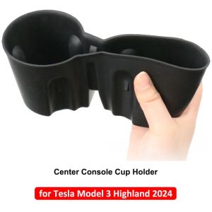 Hộp Đựng Cốc Nước TPE Cho Tesla Model Y L 2026 Khay Đựng Đồ Trung Tâm Hộp Đựng Chai Nước Tiêu Chuẩn Cho Nội Thất Juniper