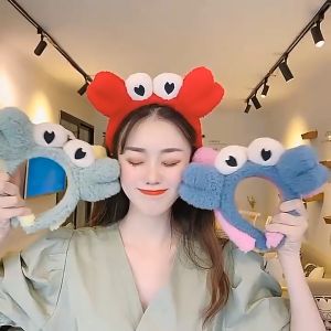 Bando Kepiting Bulu Lembut & Aksesoris Rambut Wanita Empuk