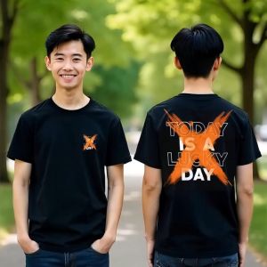 Danshop.bdg Baju Lengan Pendek IS A LUCKYDAY Bahan 24s nyaman dan tebal