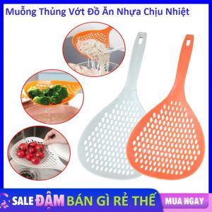 Muôi Vớt Mì Rau Luộc Thức Ăn - Vá Canh Lỗ Nhựa Chịu Nhiệt vớt rau tiện lợi - Vá Vớt Mì - Muỗng Thủng Vớt Đồ Ăn Nhựa Chịu Nhiệt Đa Năng