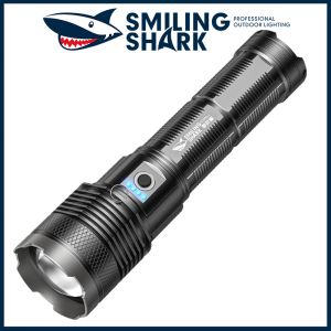 SD5983 ฉลามยิ้มไฟฉาย ปรับแสงสูงชาร์จ ไฟได้กันน้ำสำหรับเดินป่าตั้งแคมป์ กลางแจ้ง