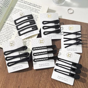 JIFANPAUL | Black Adult Womens Simple Style Hair Clip