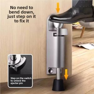 gumahus | Foot Pedal Door Stopper Anti-Collision Adjustable Positioning Windproof Door Stop