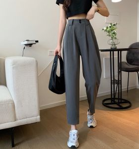 Casual Wide Leg Pants plus Size Womens Loose Fitting Slimming Trendy High Waist Metal Coated Fiber Composite Fabric