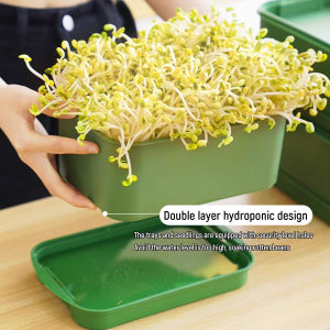 Makery【Ready in Stock】 Seed Sprouting Tray Seed Sprouter Kits Microgreens Growing Kits Vegetable Seedling Pot 1Set