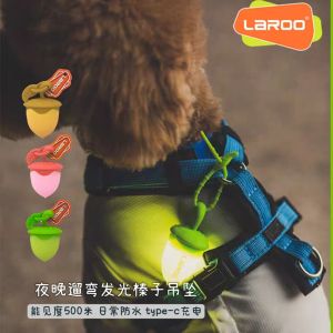 LaRoo Glowing Pendant Dog Leash Accessories & LED Collar: Night Walking & Hazelnut Decorations