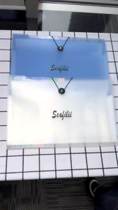 Seafilii Long Expanding File Folder with Button 12Pockets Expanding Document Organizer for Office Clear Book with Labels School Supply Officeequipments 26x38cm
