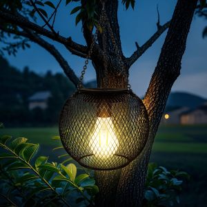 1PC/2PCS Solar Hanging Lanterns Outdoor - Waterproof Garden Lights with Auto On/Off Decorative for Patio/Yard/Pathway