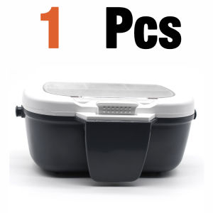 1Pcs Portable Live Bait Box with Strap Aerator Pump Hole Plastic Worm Shrimp Minnow Storage Case Lure Fishing Tackle Container