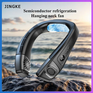 Portable Neck Fan 5200mah Semiconductor Refrigeration Bladeless Fan Neck Cooling fan Neck air Conditioner USB Rechargeable Digital Neck Fan