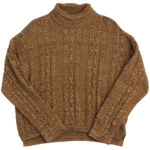 WUSEWUWEI | Colorless Odorless City Countryside Pastoral Early Spring Knitted High Collar Sweater Womens Pullover Cotton Long Sleeve