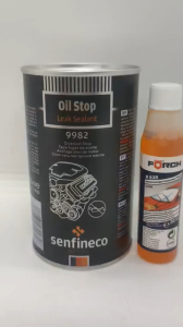 NGĂN NGỪA RÒ RỈ NHỚT ĐỘNG CƠ MÁY X*Ă*NG D*Ầ*U HIỆU SENFINECO 9982 300ml VÀ CHAI NƯỚC GẠT KÍNH HIỆU FORCH R535 50ml (Oil Stop Leak Sealant 9982 300ml And Winschield R535 50ml)