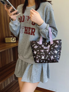 Sanrio Canvas Lunch Box Bag Portable Work Hand-held Large Capacity Easy-carried Bento Box Bag Cute Cartoon Little Purse