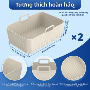 Bộ 4 Khay Nướng Silicon Đa Năng Dùng Được Cho Nồi Chiên Không Dầu Lò Nướng Rổ Nướng Chảo Chiên Gà Khay Làm Bánh Pizza Khay Rửa Rau Củ Quả
