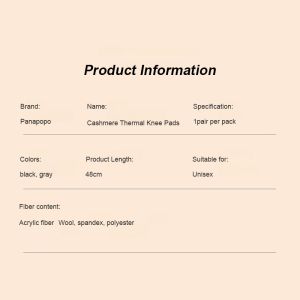 สนับเข่าผ้าวูลที่ให้ความอบอุ่นและยาวสำหรับฤดูใบไม้ร่วงและฤดูหนาว พร้อมด้วยผ้ากำมะหยี่และสนับเข่าแบบหนา