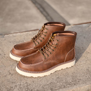 Giày Boots Nam Phong Cách Anh Mỹ Cổ Điển