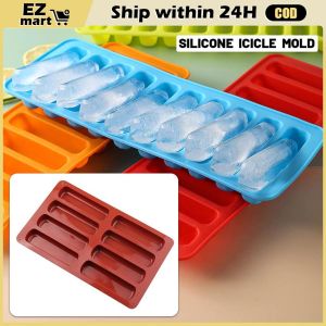 【Fast Shipping】 10 Holes Silicone Forms Long Strip Finger Biscuit Silicone Mold Oven Cake Puff Ice Cube Mould Tray Bakeware DIY Baking Tools