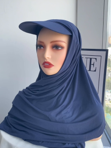Baseball Head Cap Hijab Muslim Fashion Instant Hijab Cotton Tundung Sunhat Selendang