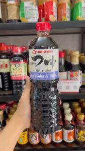 Nước sốt TSUYU nấu chấm mì SOBA UDON Nhật Bản (Yamamori) chai 1L