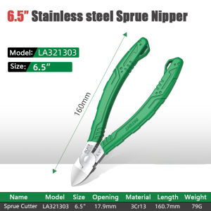 LAOA Stainless Steel Flush Cut Nipper MultiFunctional Model Clipper Sharp Durable Hand Tool