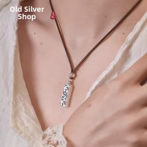WU YUE JEWELRY | Lucky Smooth Pure Silver Shattered Ice Pendant