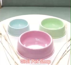 Chén bát đơn lúa mạch size S M L khay đựng thức ăn nước uống cho thú cưng mèo - GiGi Pet Shop