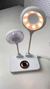 New Led Charging Fan Desk Lam Three In One Night Light Student Dormitory Study Specific Eye Protection Desktop For Homework Night Light