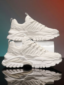 2024 New Mens Dad Shoes Invisible Heightening 8cm Breathable Mesh Sports Casual White Sneakers Youthful Vitality Style